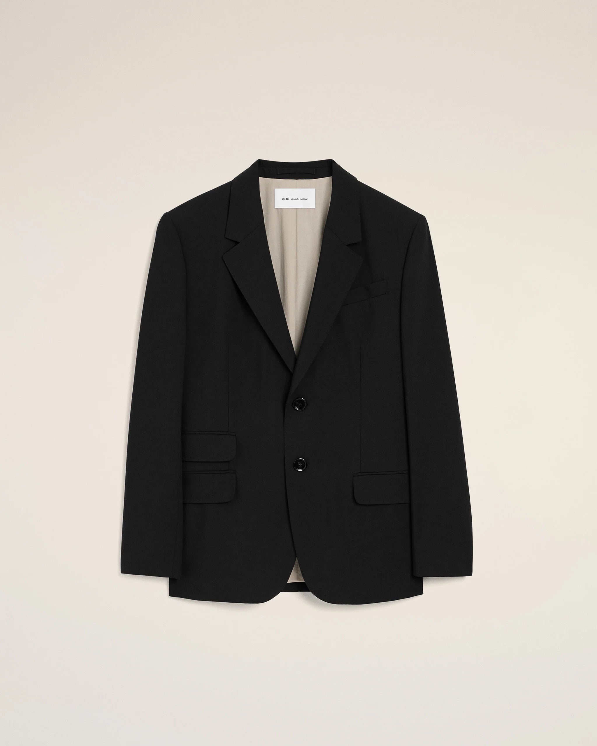 AMI - Veste Simple Boutonnage Noire