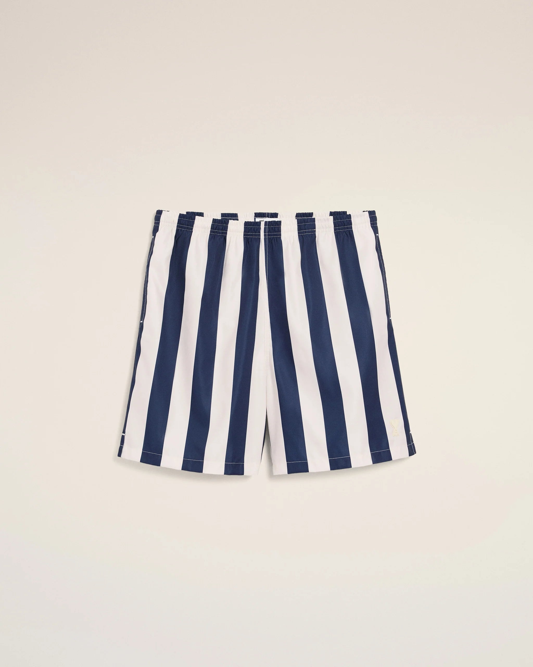 AMI - Maillot de Bain long à Rayure Ami de Coeur Bleu et Blanc