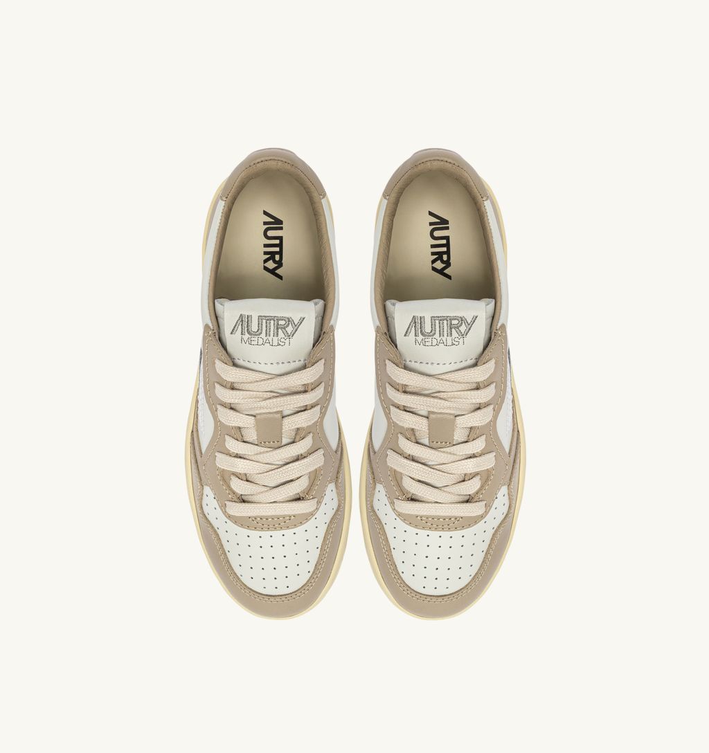 AUTRY - Basket Medalist Low Bicolor White/Feather
