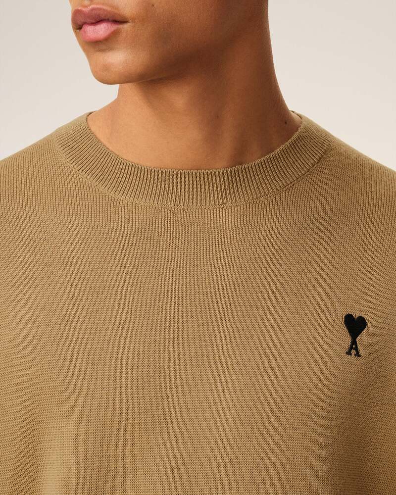 AMI - Pull Ami de Coeur Camel/Noir