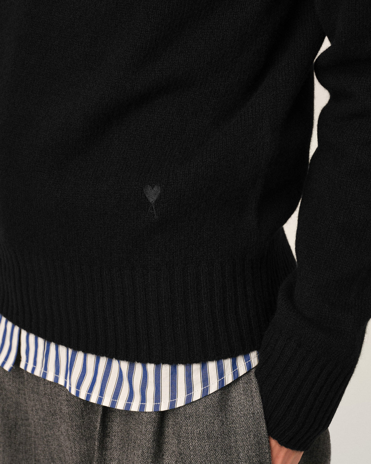 AMI - Pull cachemire Ami de Coeur Noir