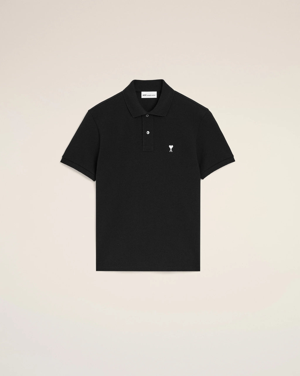 AMI - Polo Ami de Coeur Noir/blanc crème