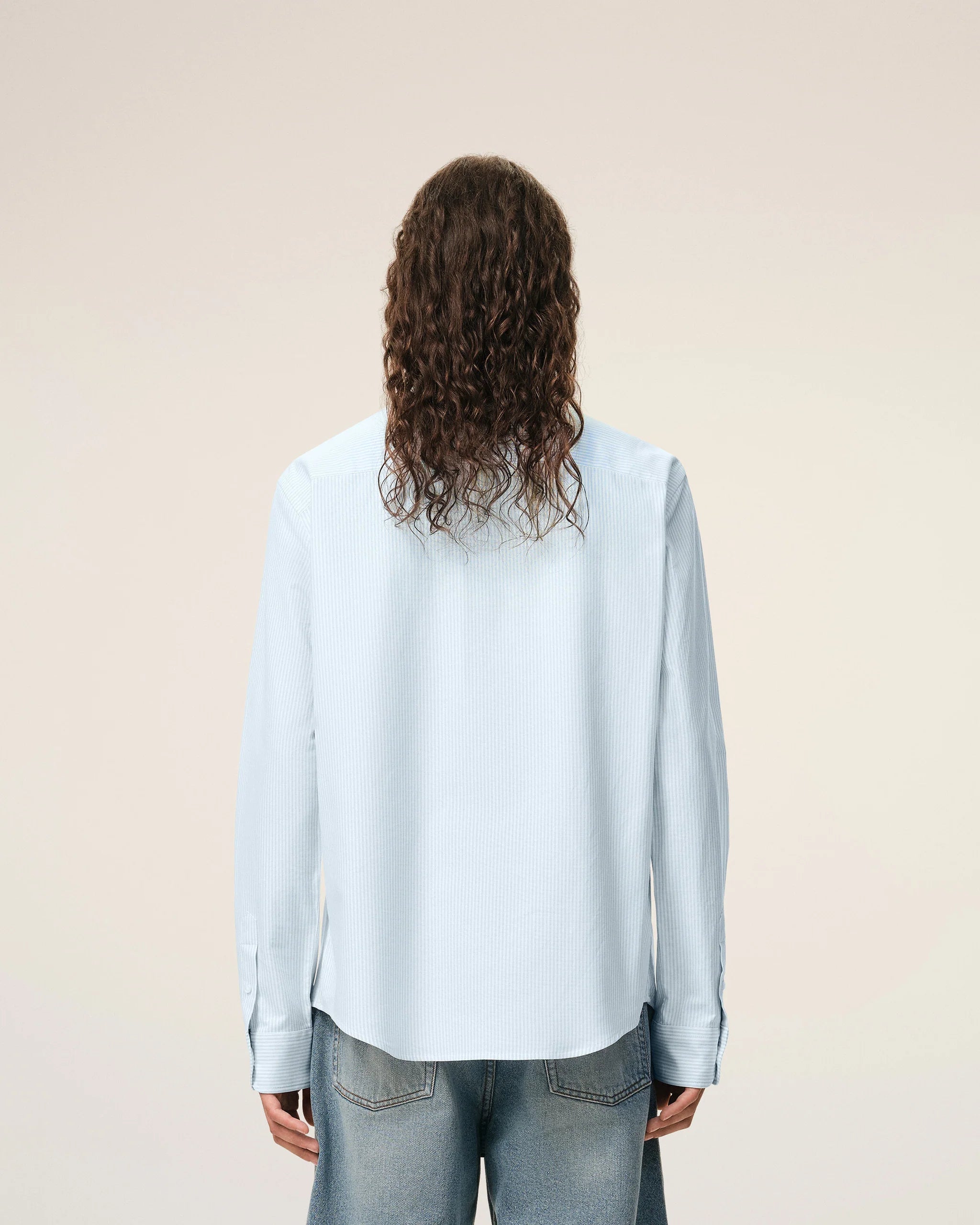 AMI - Chemise Ami de Coeur Bleu Ciel / Blanc Naturel