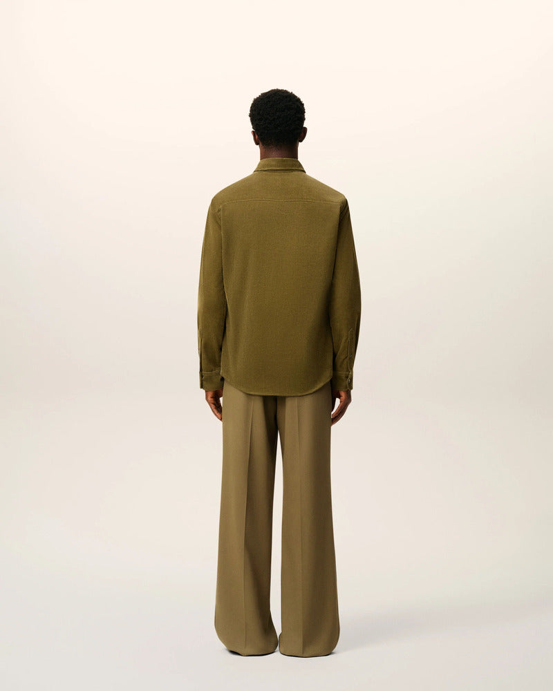 AMI - Chemise Velours Ami de Coeur Bronze