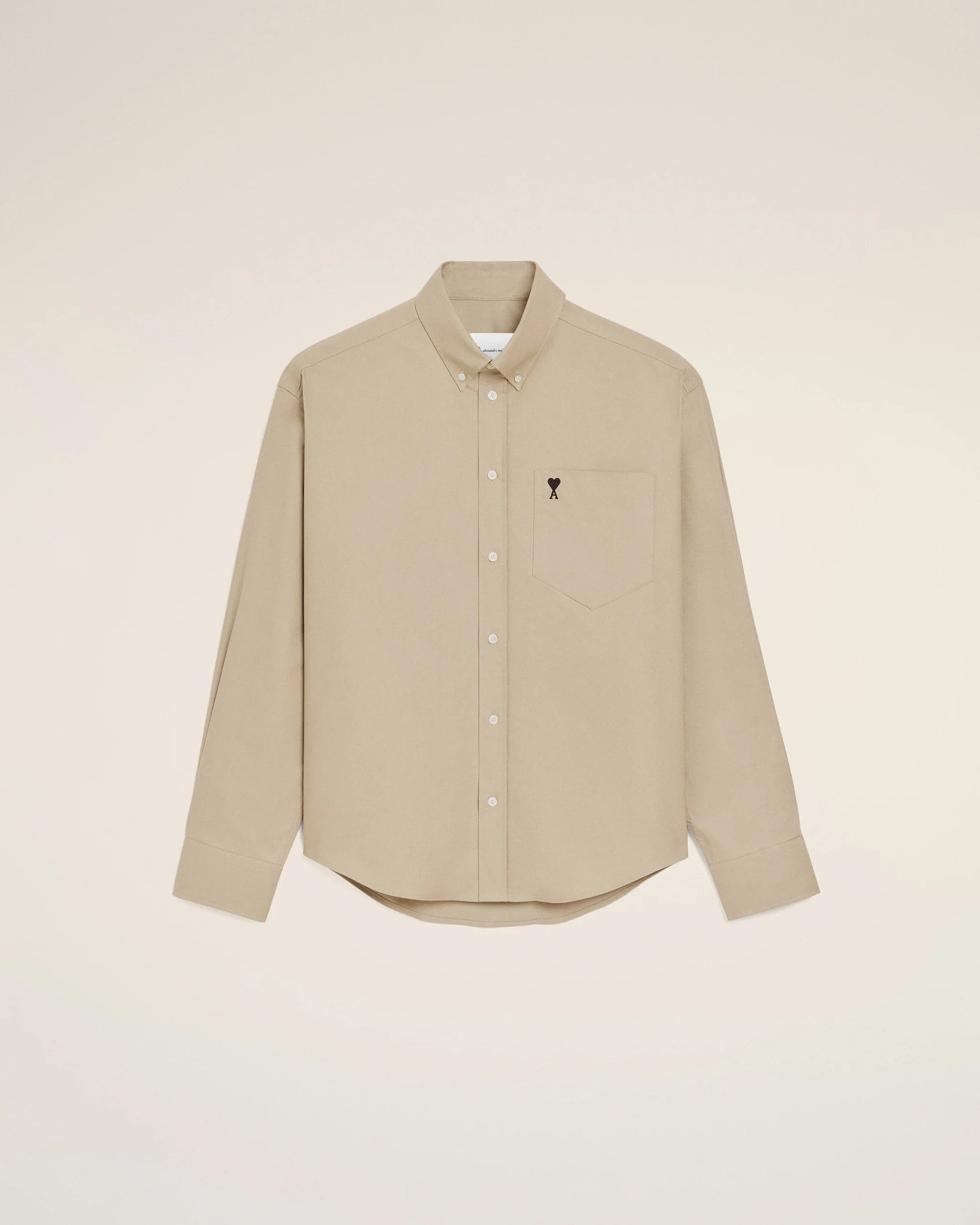 AMI - Chemise Boxy Beige Ami de Coeur