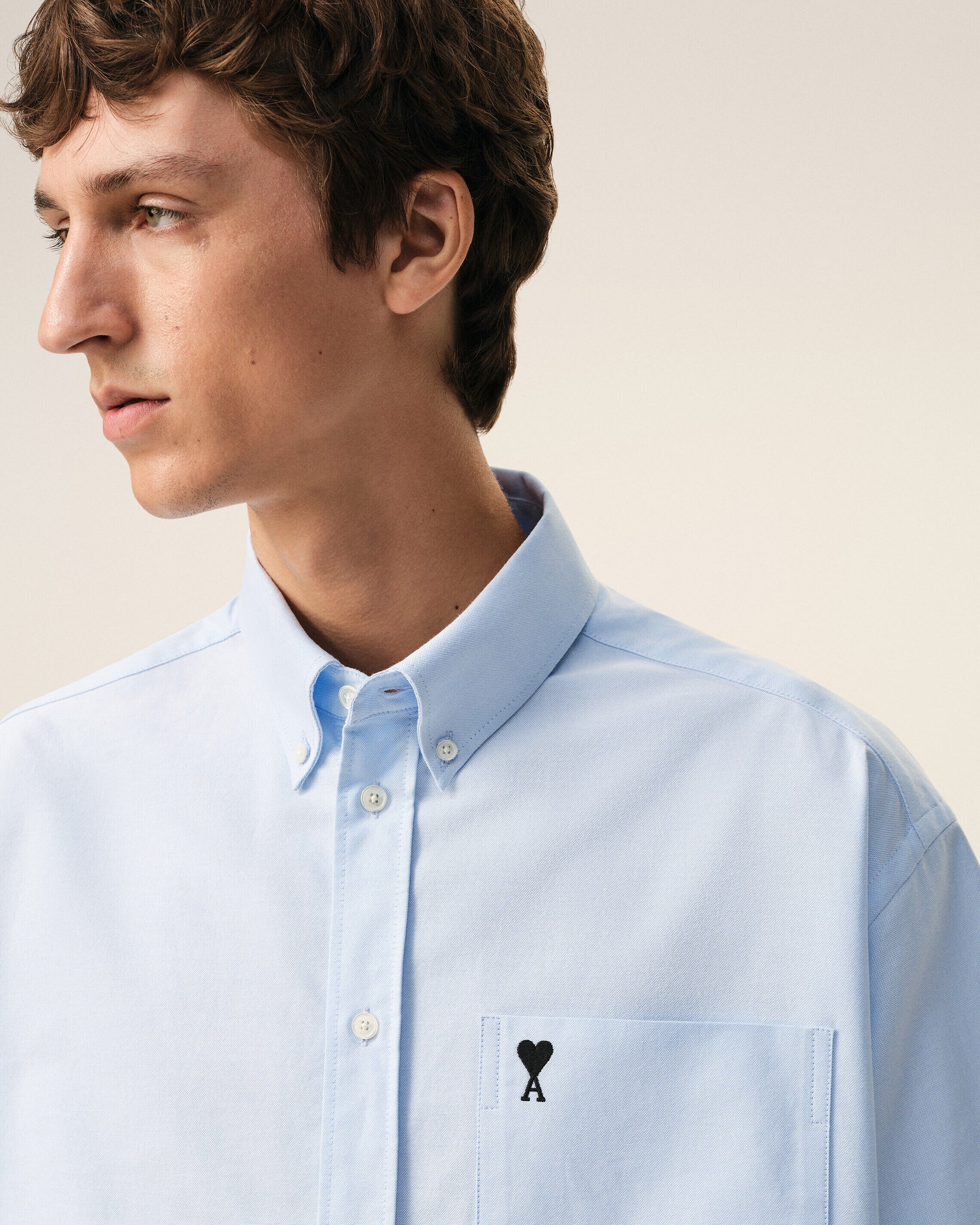 AMI - Chemise Boxy Ami de coeur Bleu Ciel