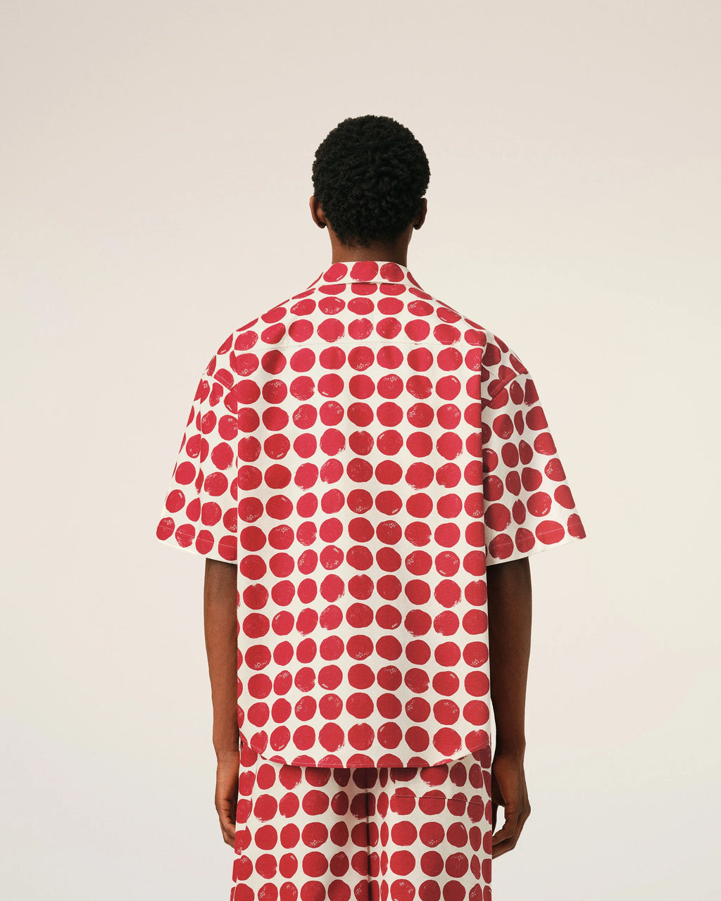 AMI - Chemise Boxy Rouge à Pois