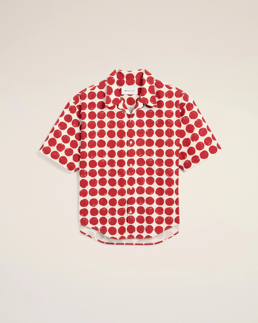 AMI - Chemise Boxy Rouge à Pois
