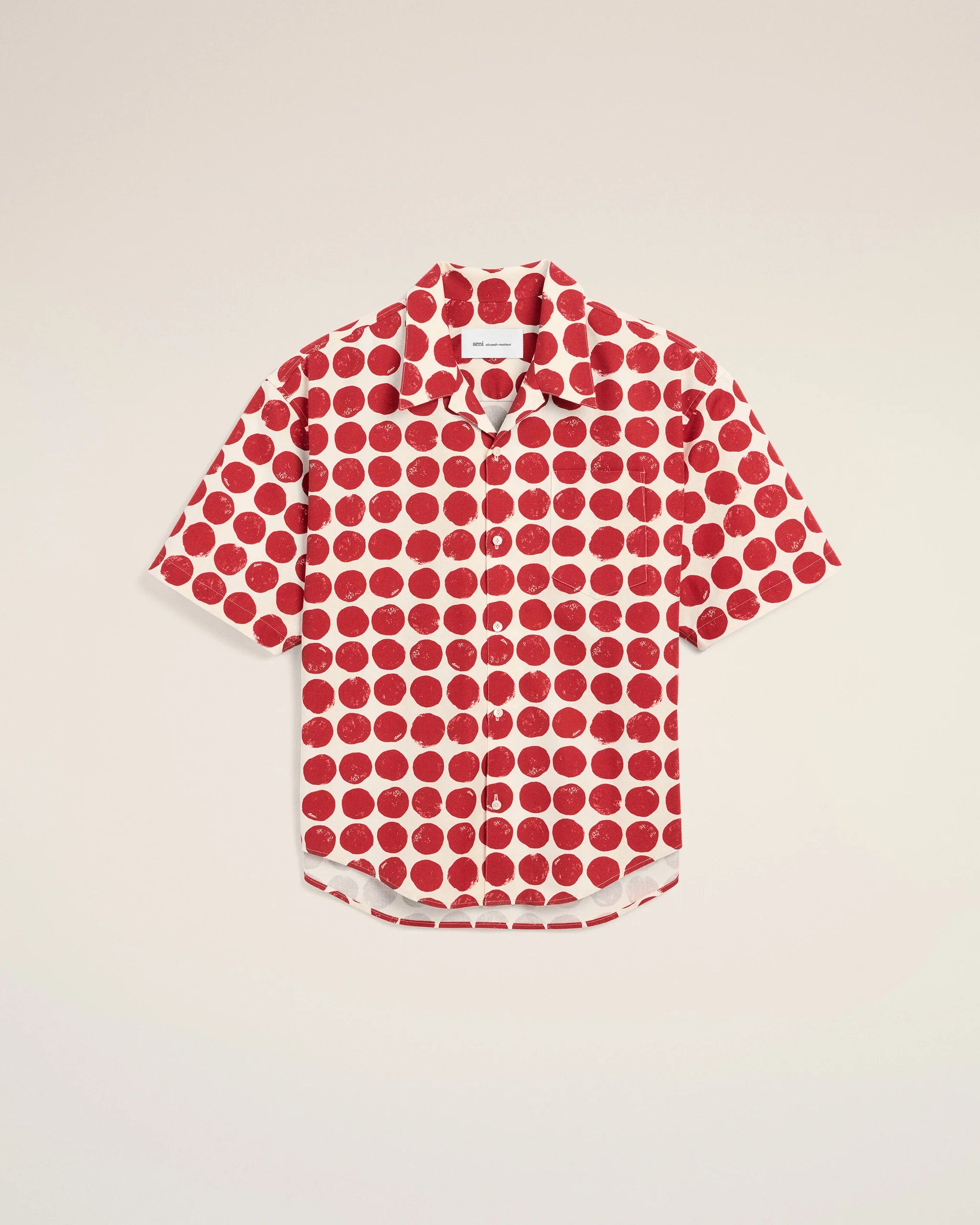AMI - Chemise Boxy Rouge à Pois