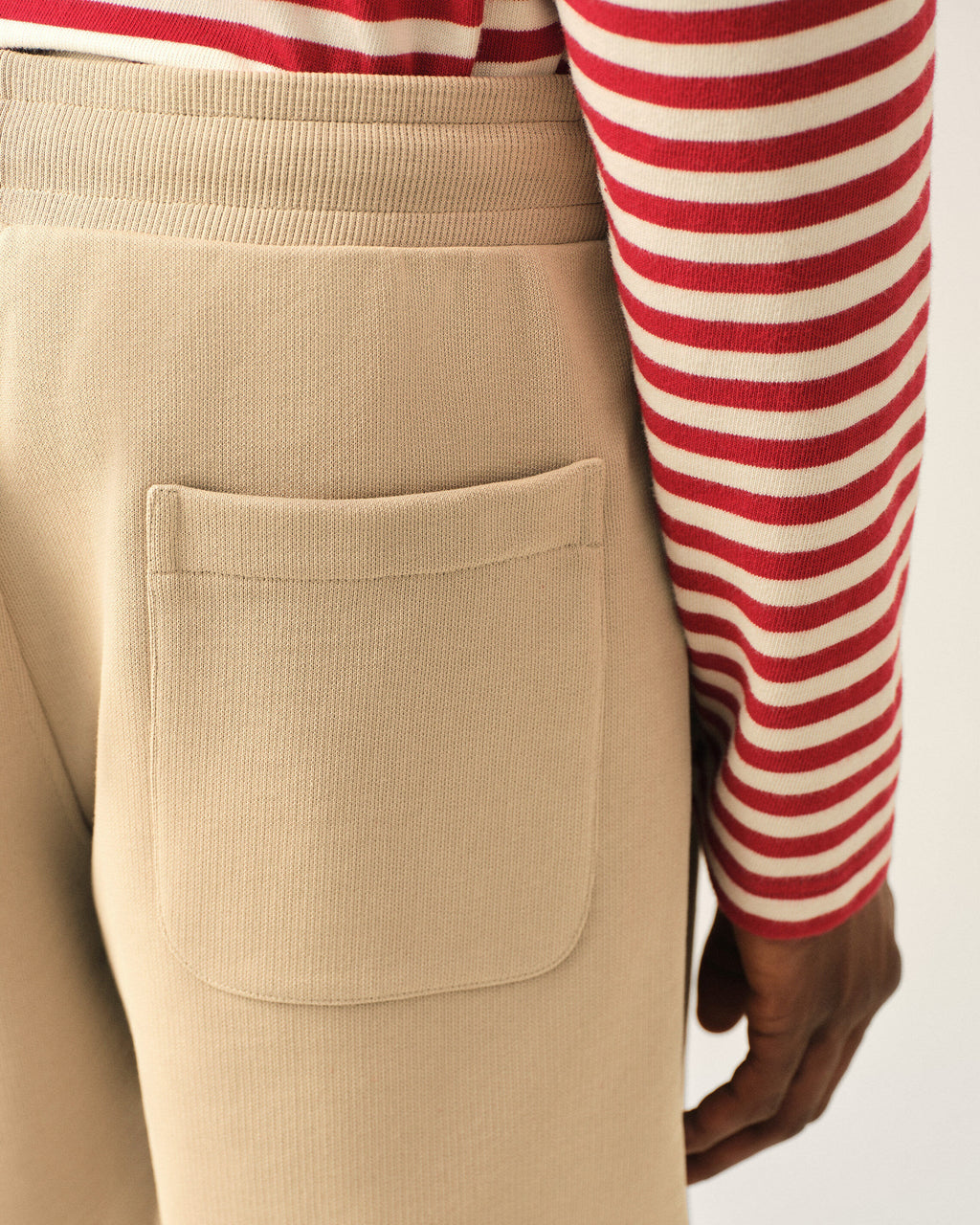 AMI - Short Ami de Coeur embossé Beige mastic