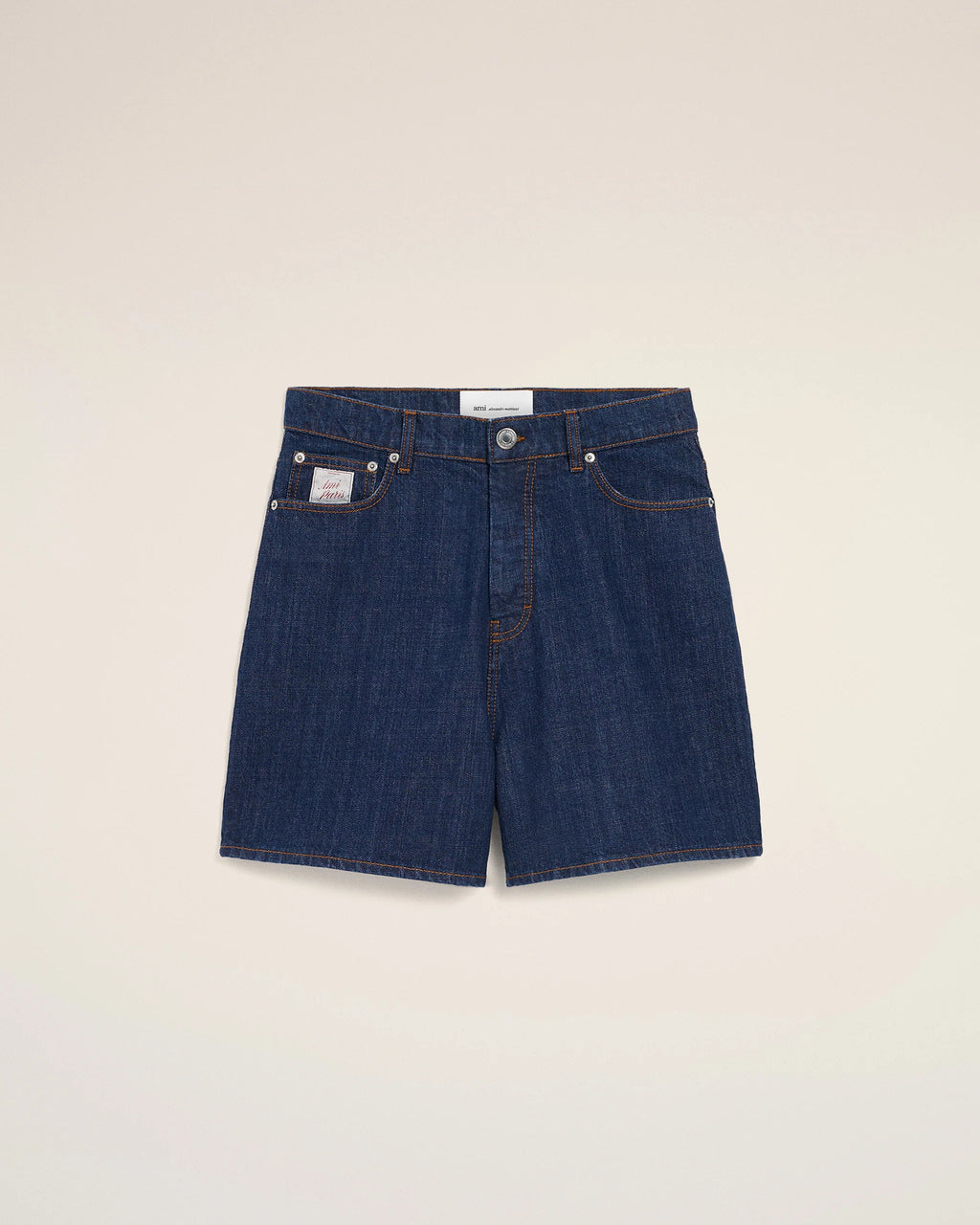 AMI - Short avec empiècement Héritage Ami Indigo