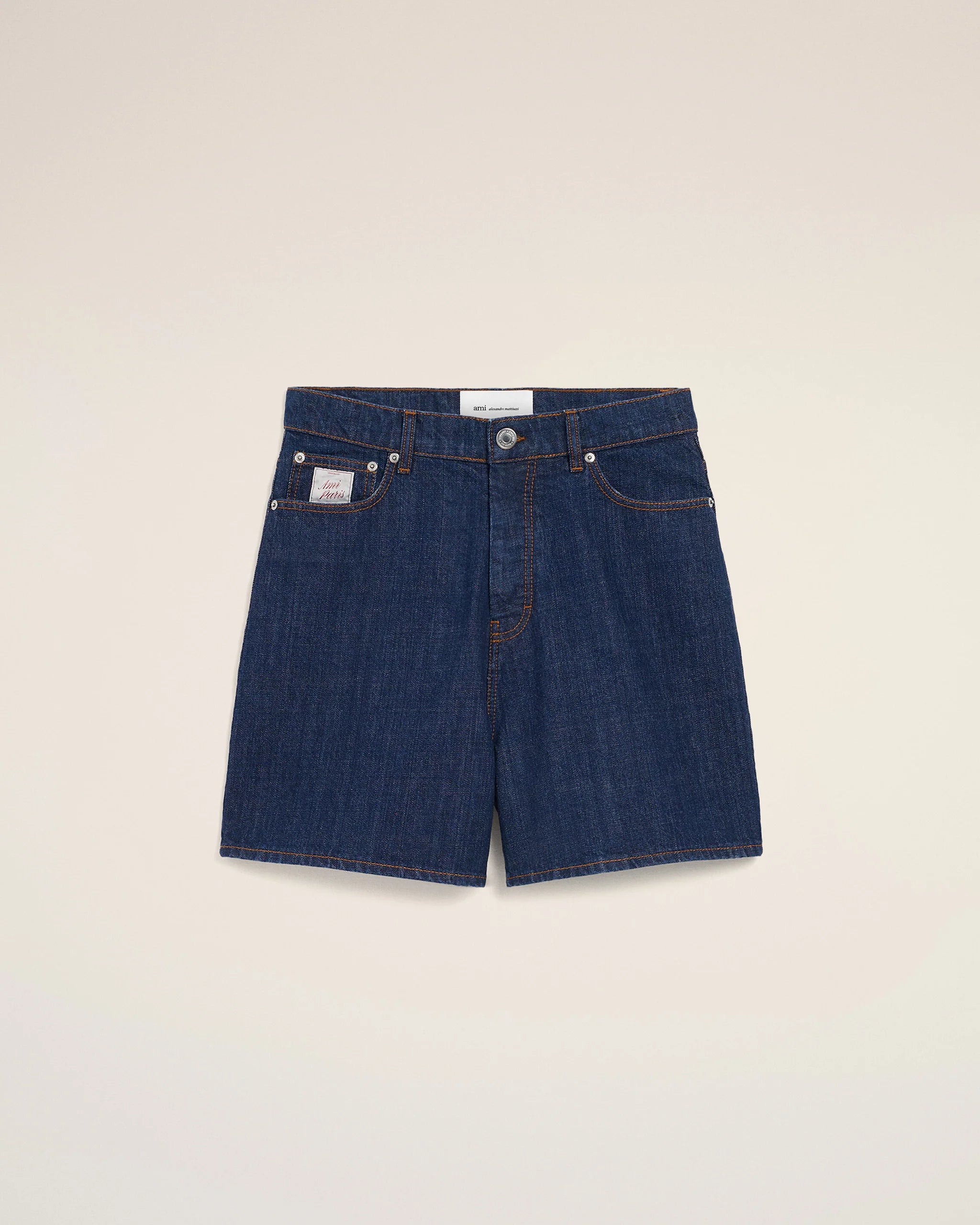 AMI - Short avec empiècement Héritage Ami Indigo