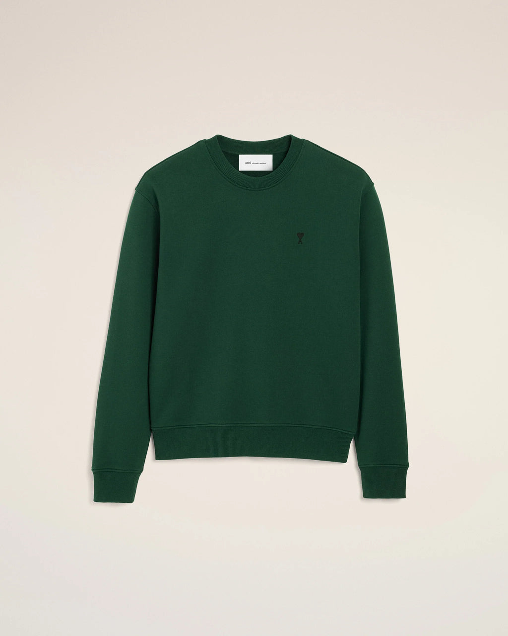 AMI - Sweat Ami de coeur Vert Bouteille/Noir