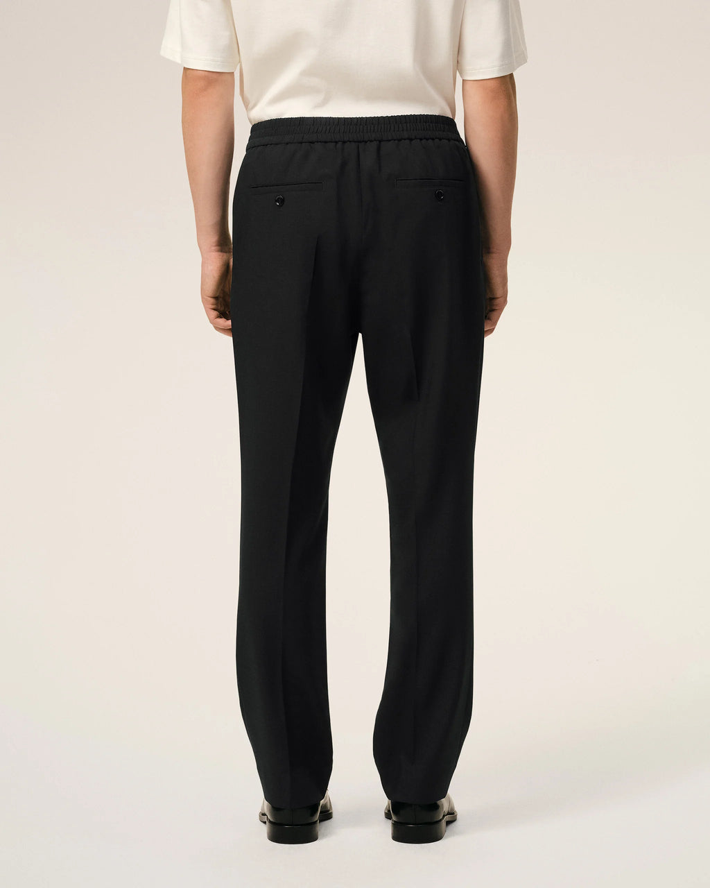 AMI - Pantalon taille élastiquée Noir