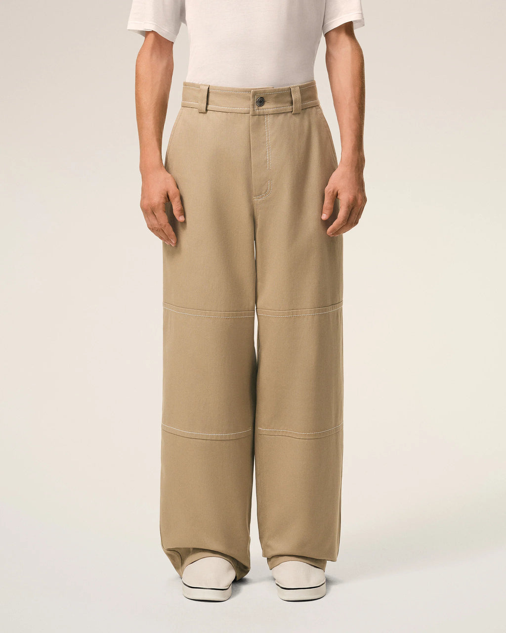 AMI - Pantalon Worker Beige