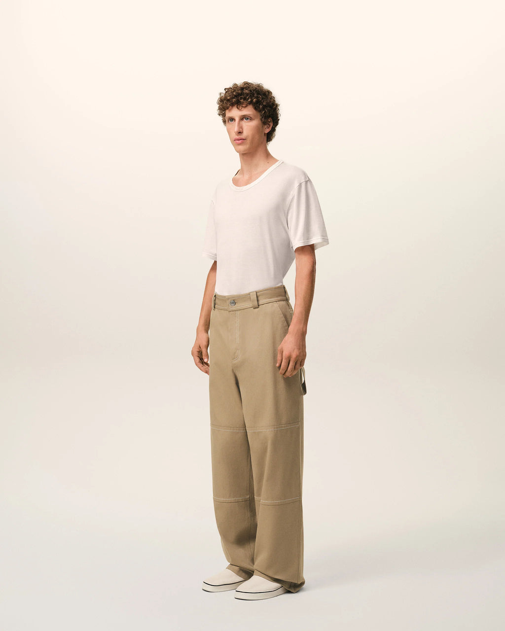 AMI - Pantalon Worker Beige