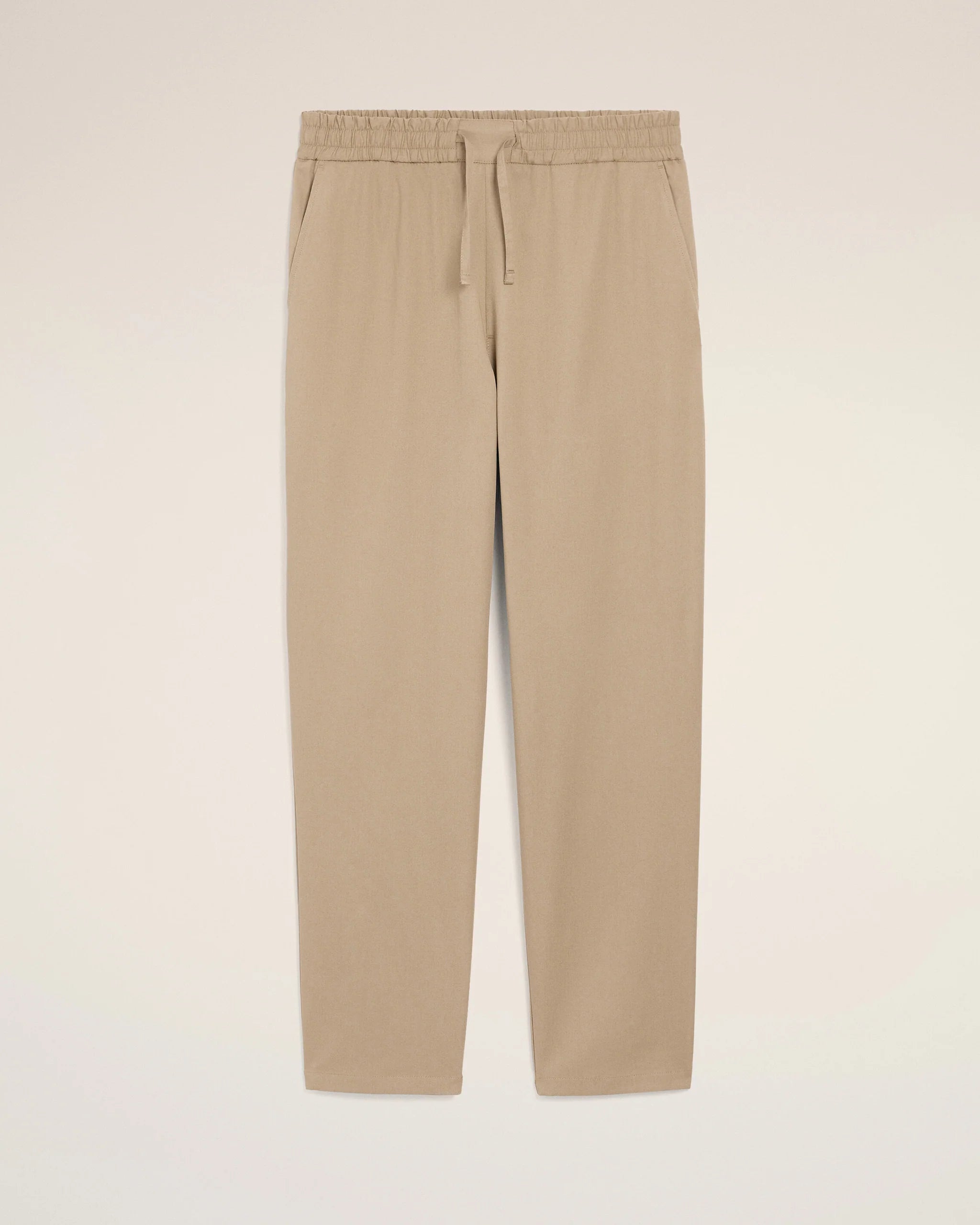AMI - Pantalon Beige Taille Elastiquée Beige Taupe