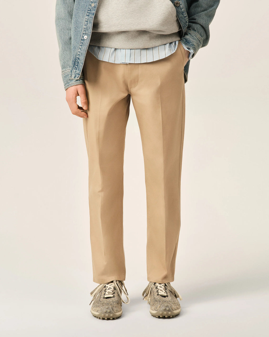 AMI - Pantalon Parisian Fit Mastic Beige