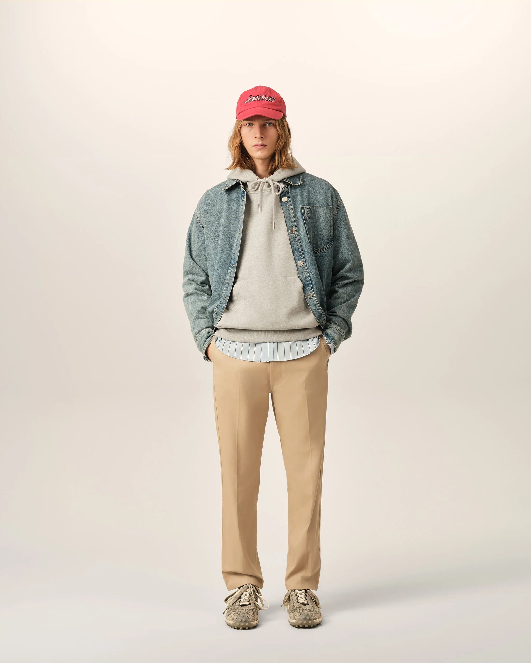 AMI - Pantalon Parisian Fit Mastic Beige