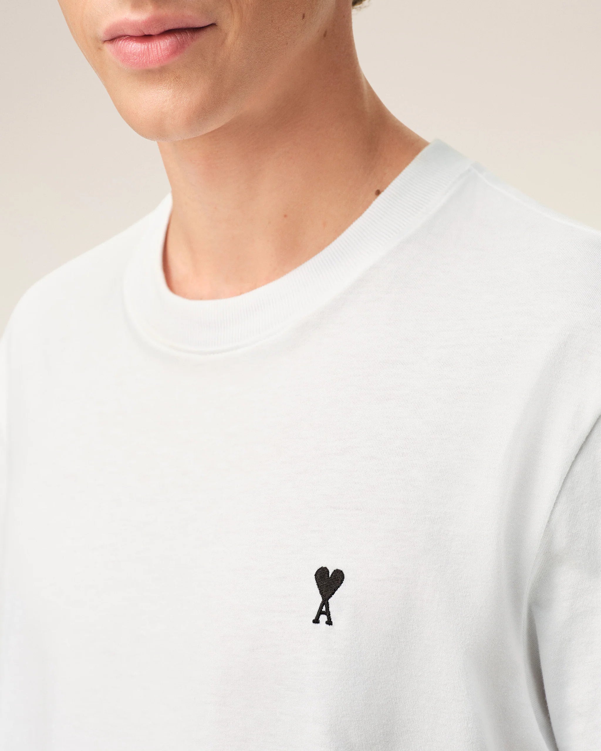 AMI - T-shirt Ami de coeur Blanc/Noir