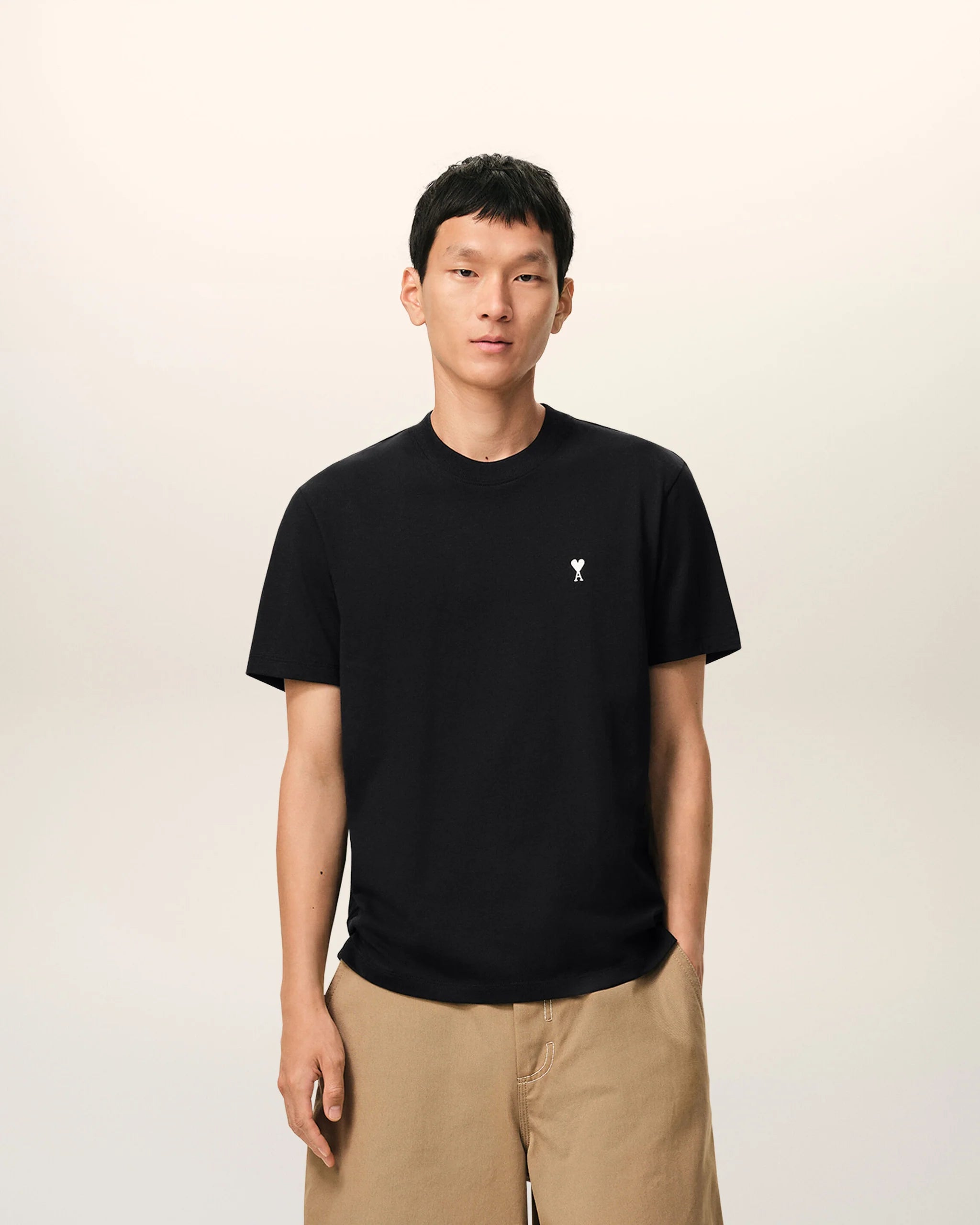 AMI - T-shirt Ami de coeur Noir/Blanc