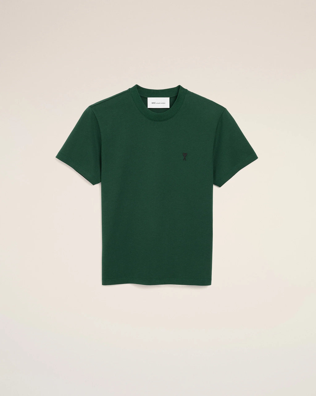 AMI - T-shirt Ami de coeur Vert Bouteille/Noir
