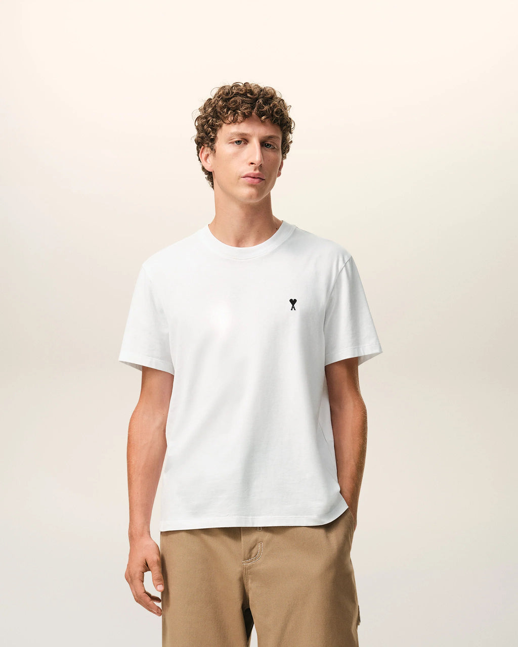 AMI - T-shirt Ami de coeur Blanc/Noir