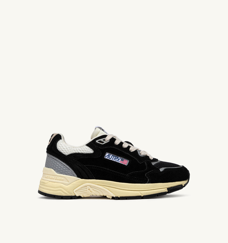 AUTRY - Basket Hyperway Suede/Mesh Black et Argent