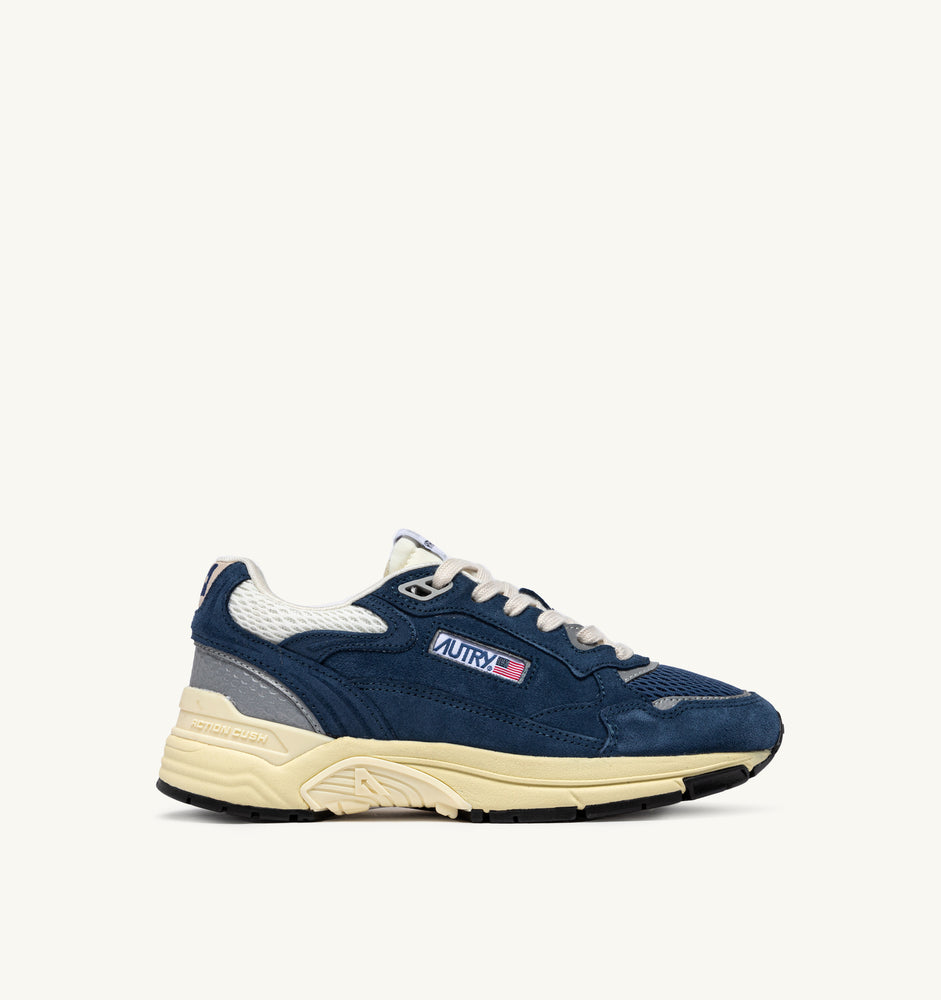 AUTRY - Basket Hyperway Suede/Mesh Ensign et Argent