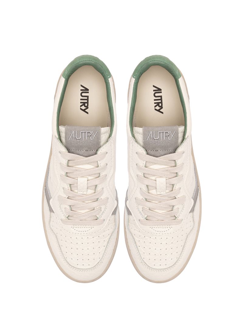 AUTRY - Basket Medalist Low cuir effet éléphant détails loden/vapor