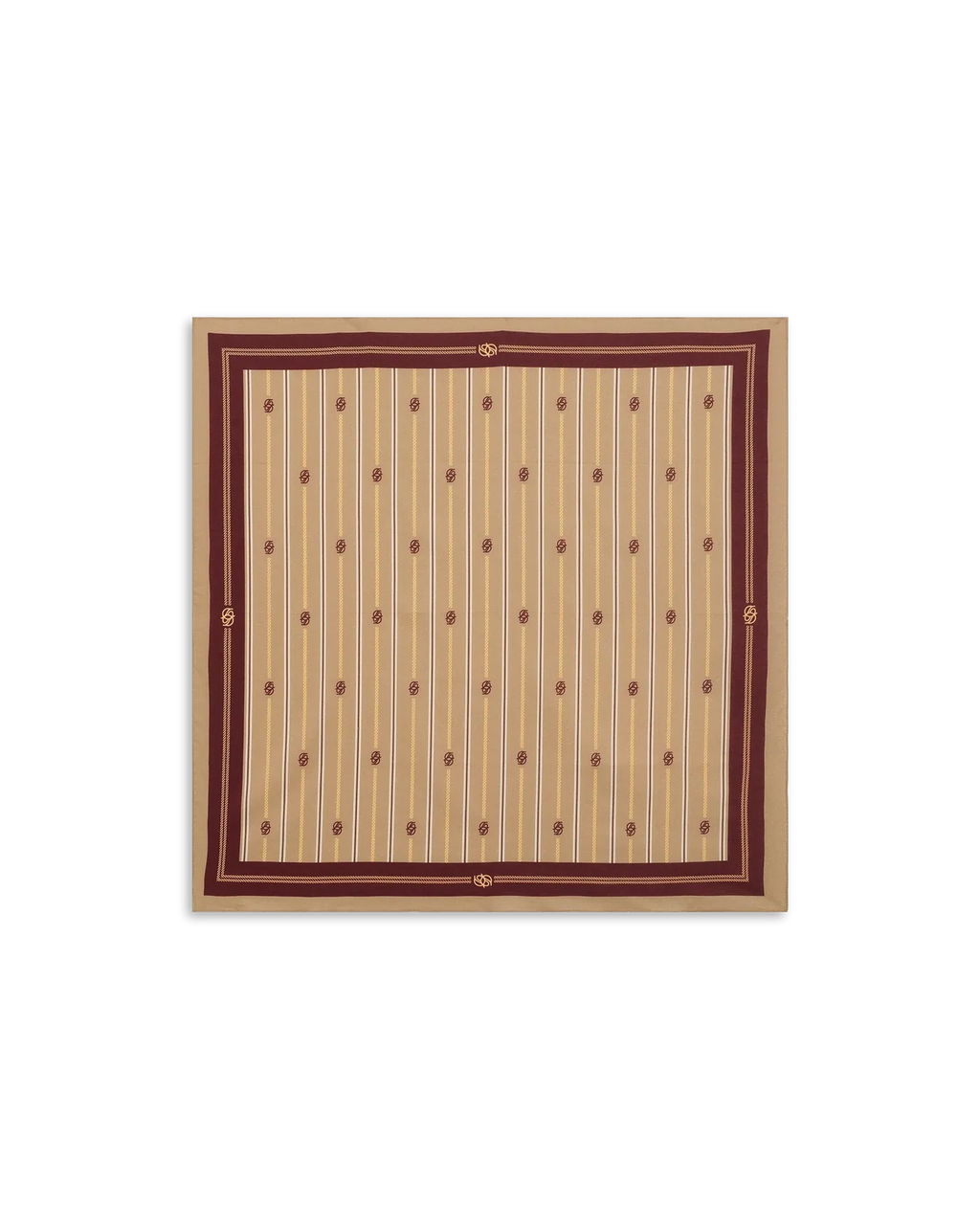 Drôle de Monsieur - Le Foulard Monogramme Beige