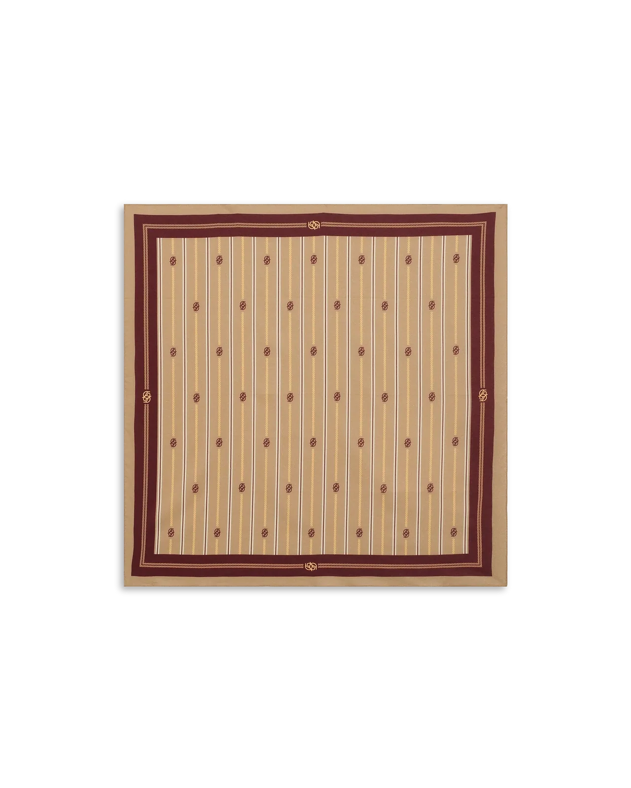 Drôle de Monsieur - Le Foulard Monogramme Beige