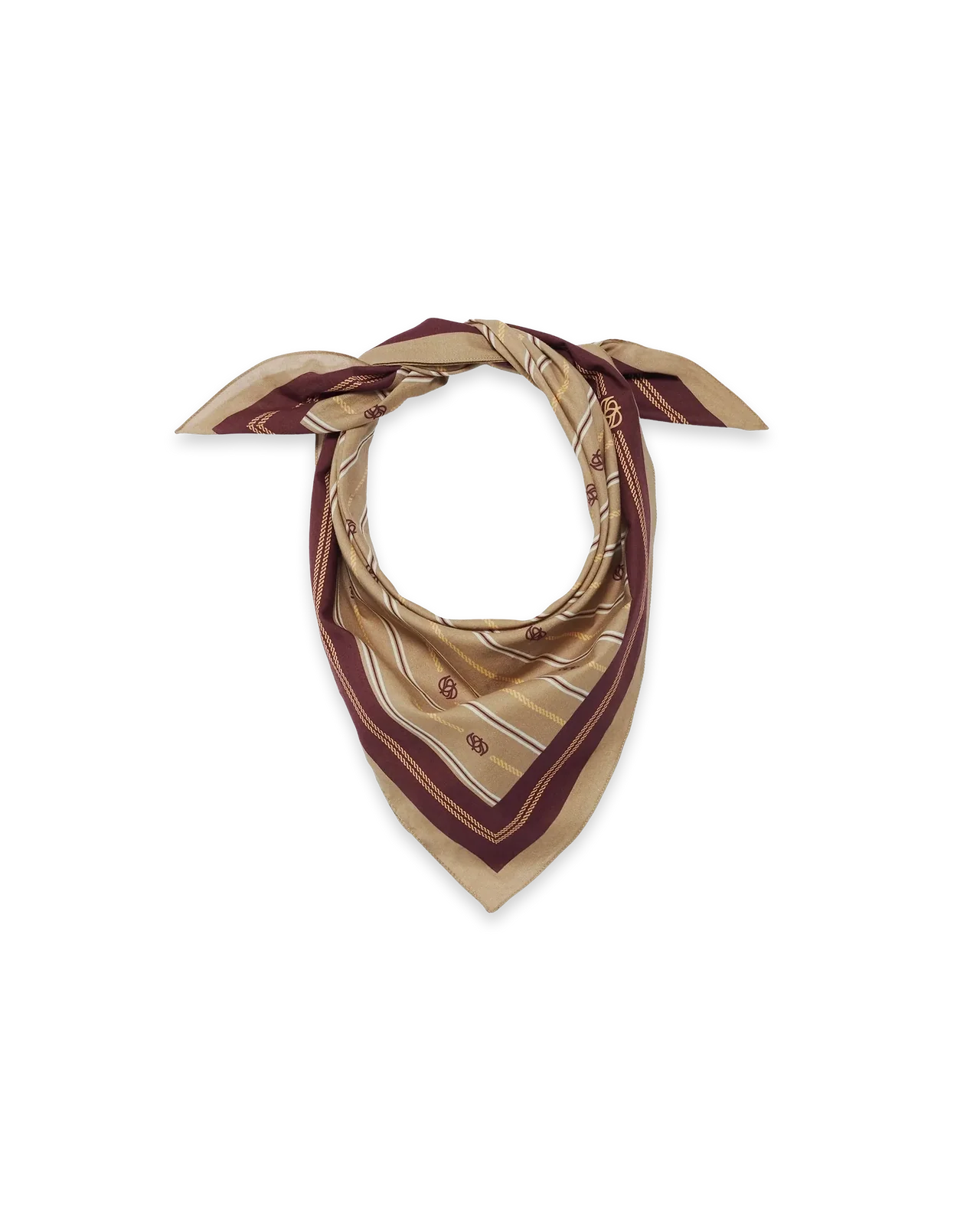Drôle de Monsieur - Le Foulard Monogramme Beige