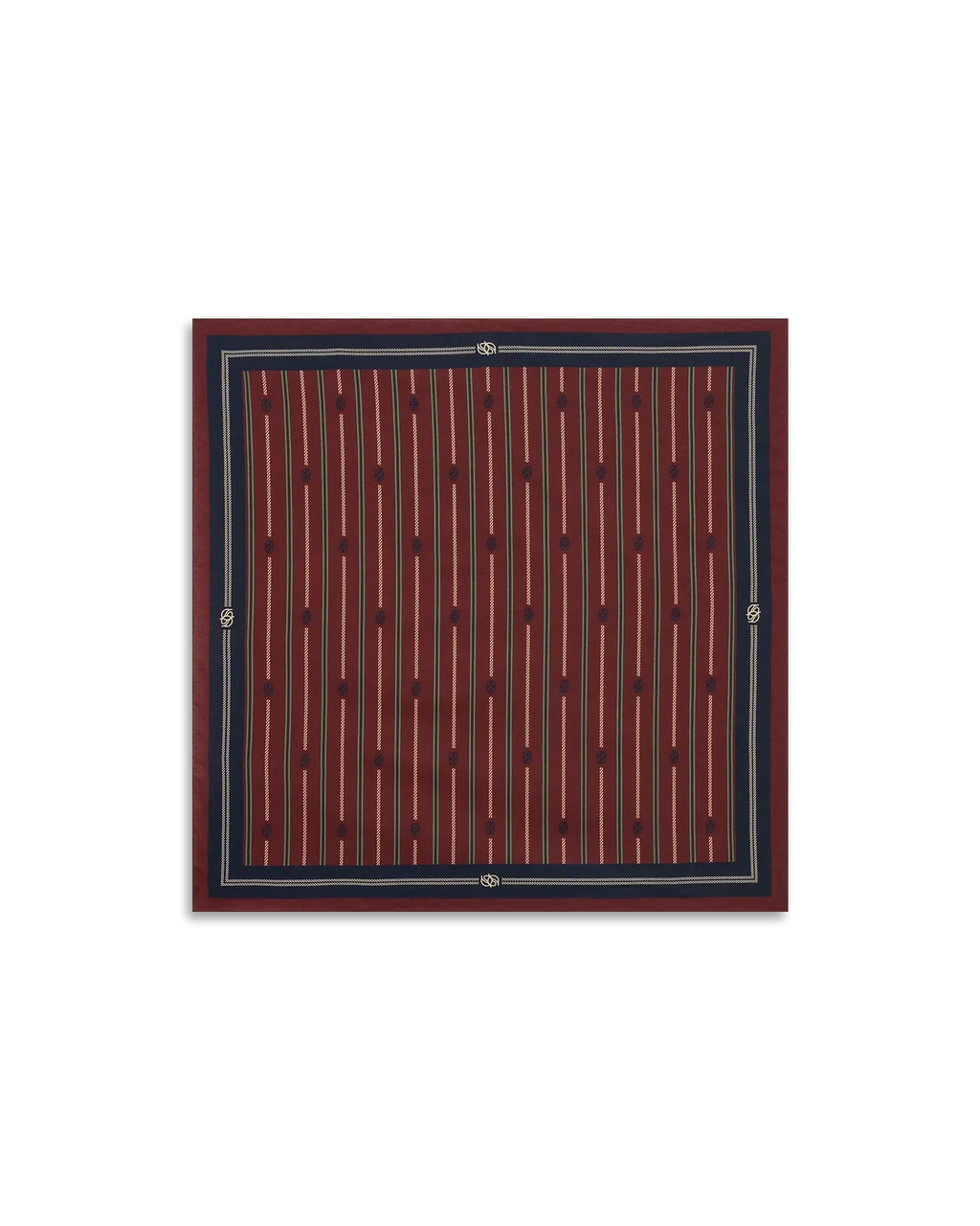 Drôle de Monsieur - Le Foulard Monogramme Wine