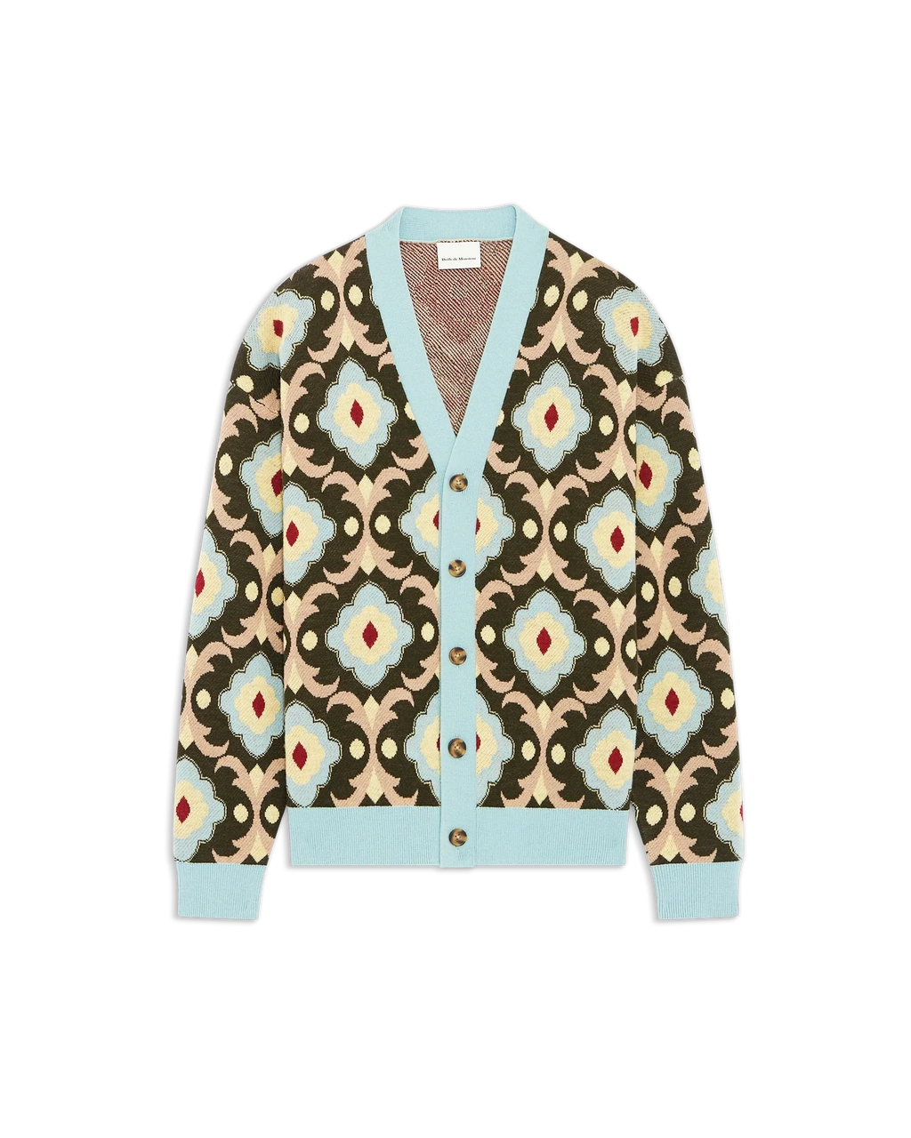 Drôle de Monsieur - Cardigan La Maille Tapisserie Kaki