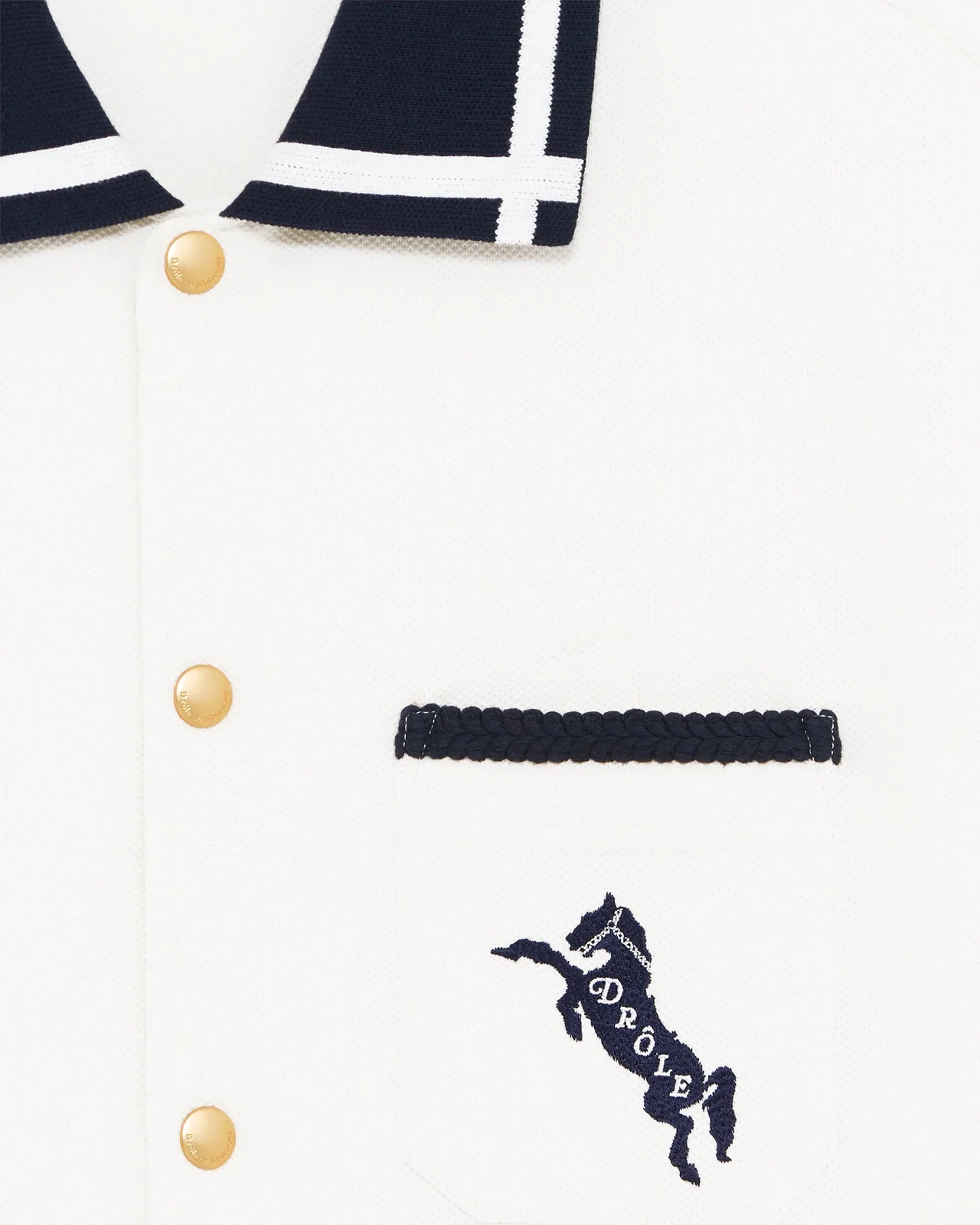 Drôle de Monsieur - La Chemise Piquée Cheval Tofu