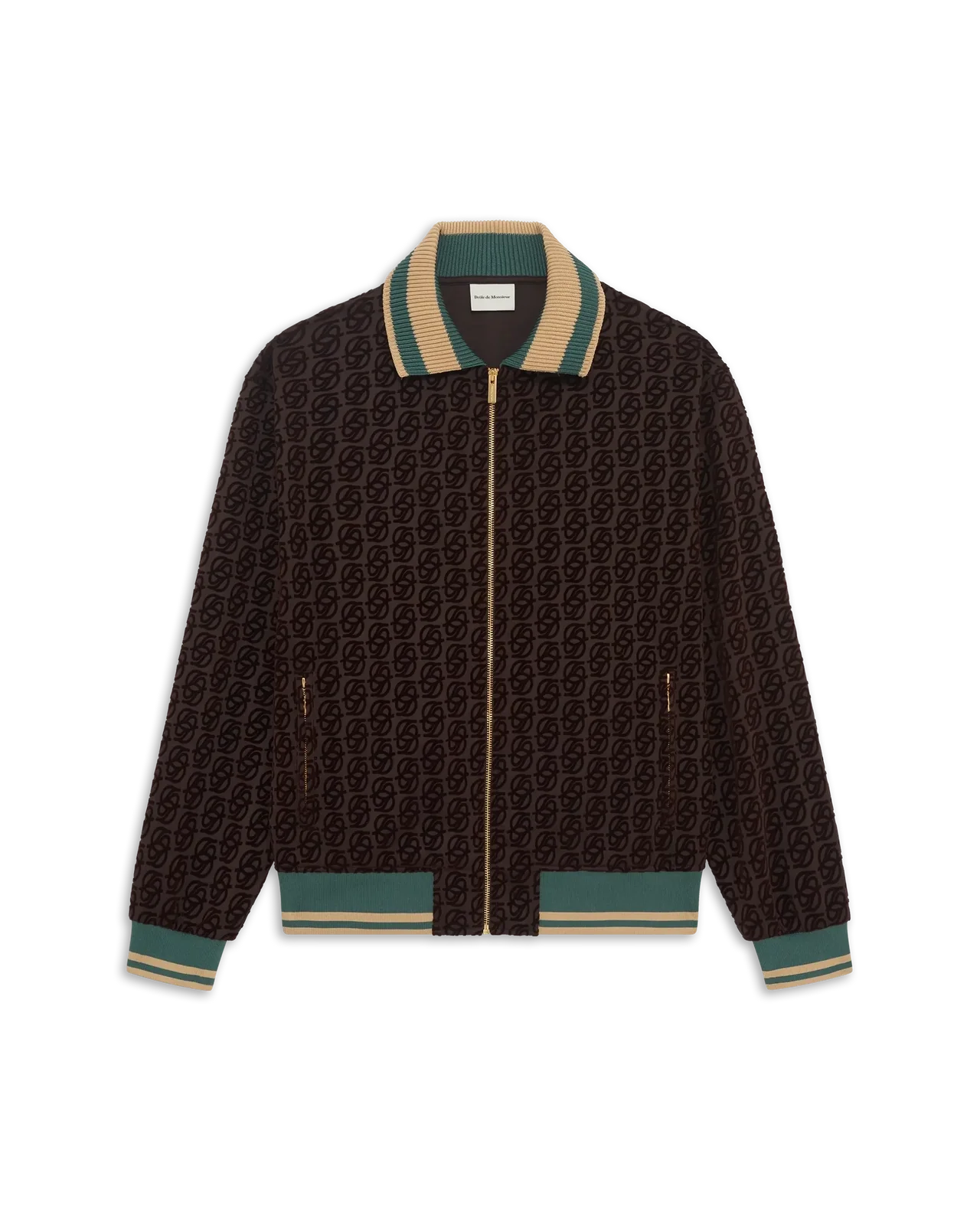 Drôle de Monsieur - La Veste de Survêtement Monogramme Dark Brown