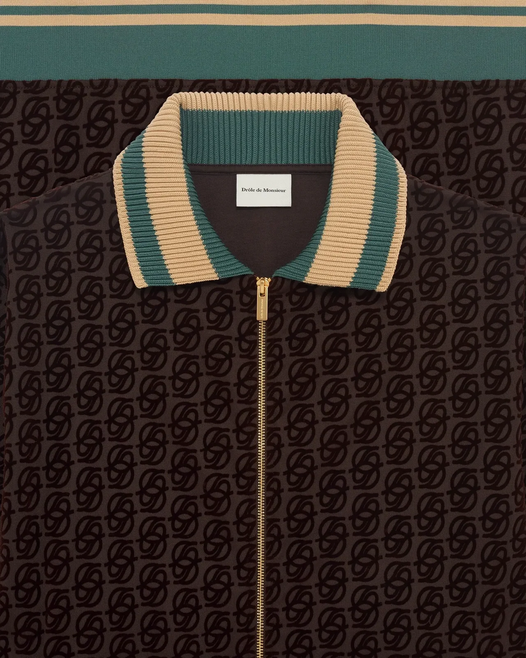 Drôle de Monsieur - La Veste de Survêtement Monogramme Dark Brown