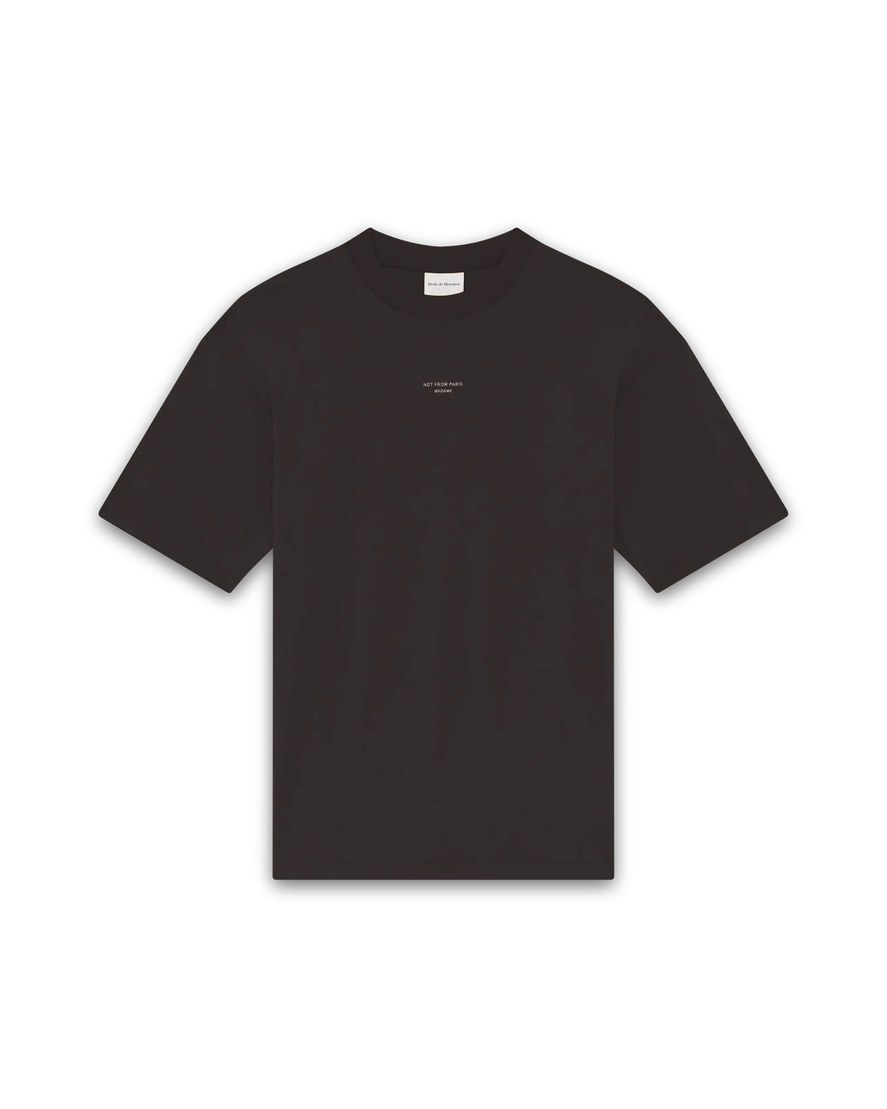 Drôle de Monsieur - T-Shirt Slogan Classique Dark Brown