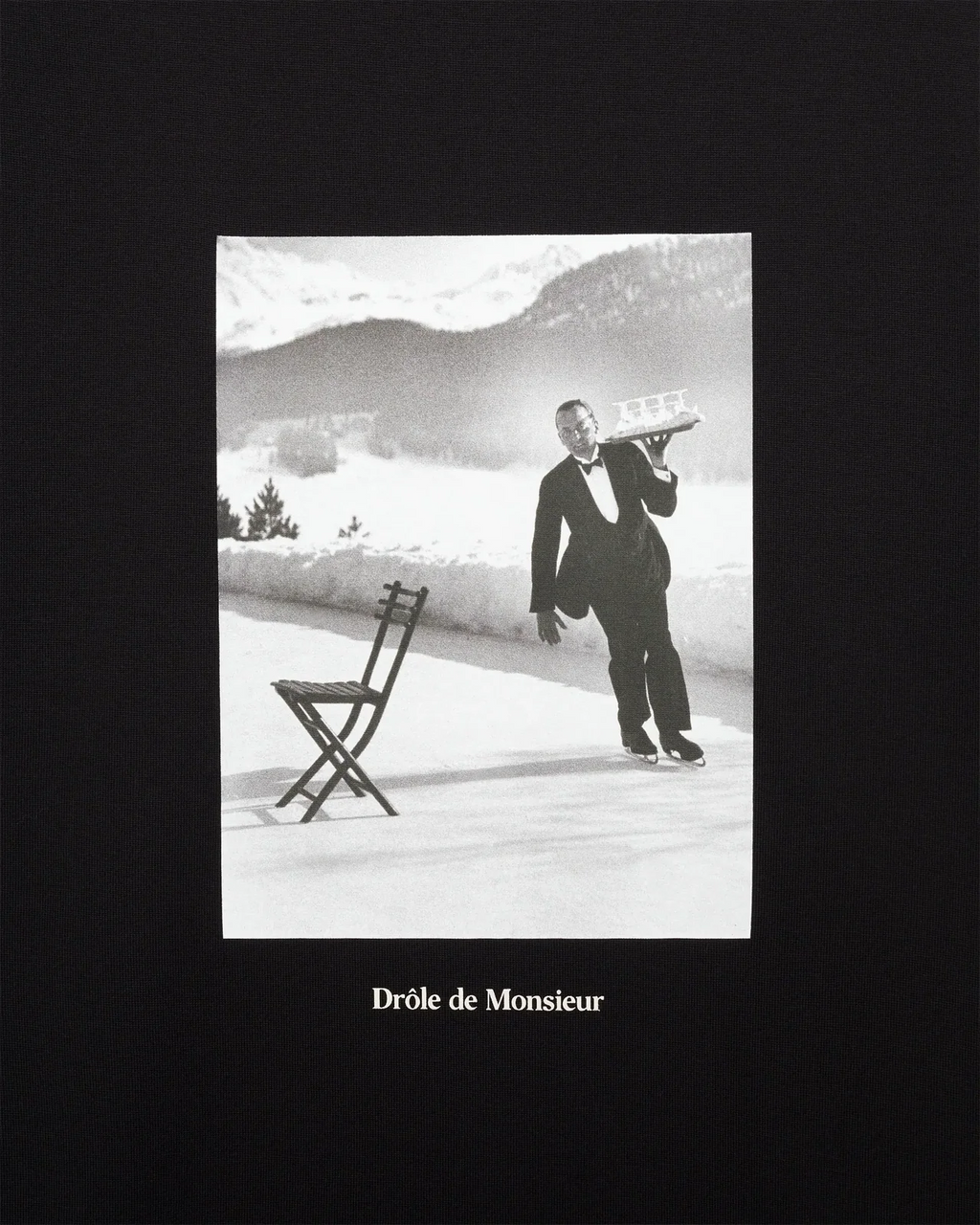 Drôle de Monsieur - Tee-shirt Serveur Patineur Black
