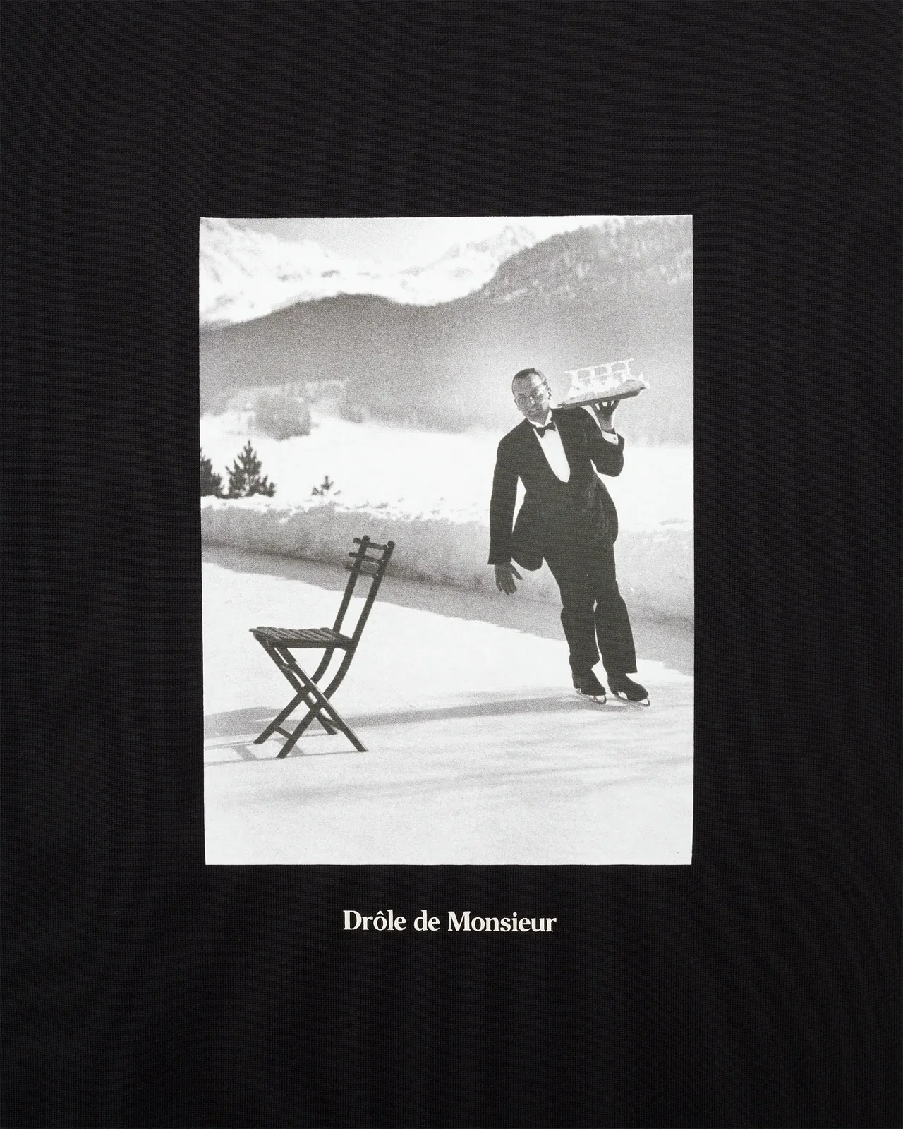 Drôle de Monsieur - Tee-shirt Serveur Patineur Black