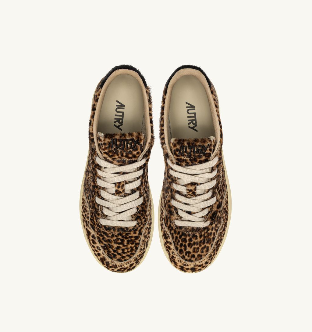 AUTRY - Basket Medalist Low Pony/Safari Leopard/Black