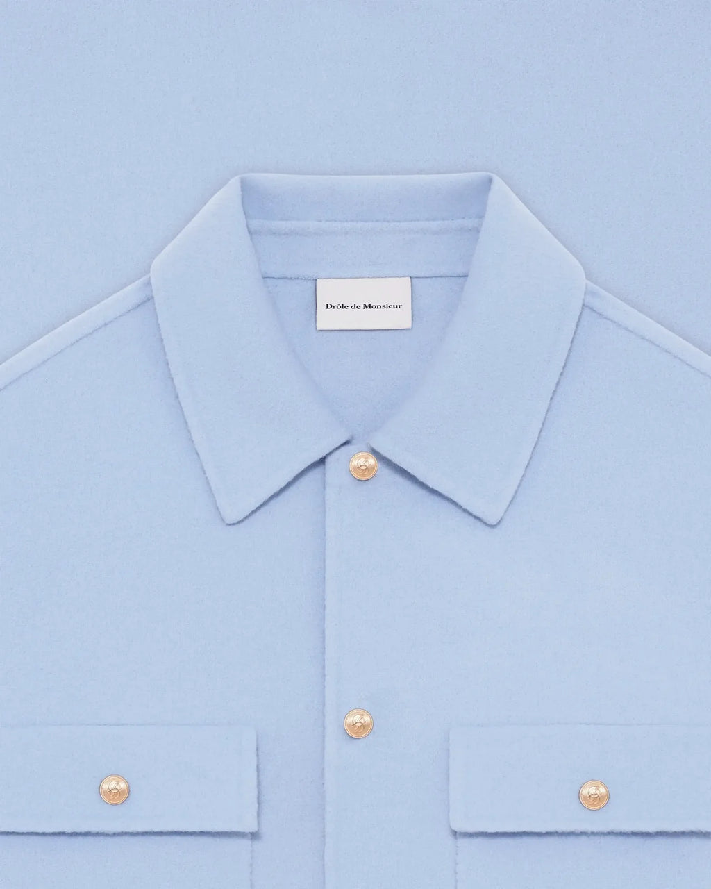 Drôle de Monsieur - Surchemise Laine Bleu clair