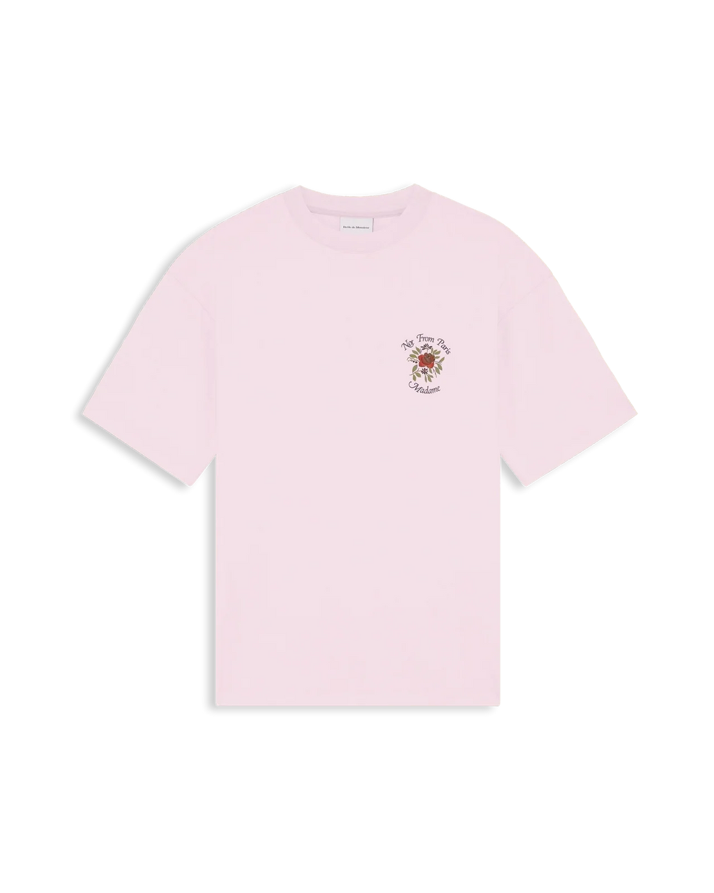 Drôle de Monsieur - T-shirt Slogan Rose Rose Clair
