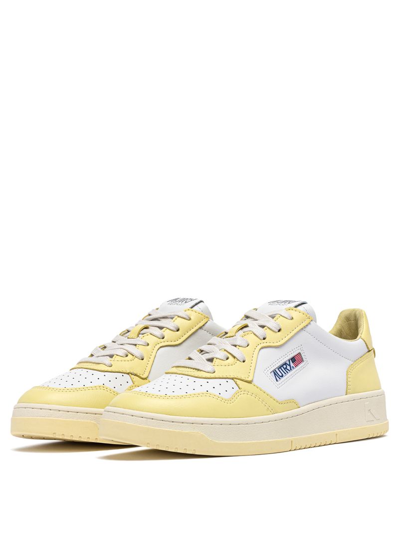 AUTRY - Basket Medalist Low Bicolor White/Lemon