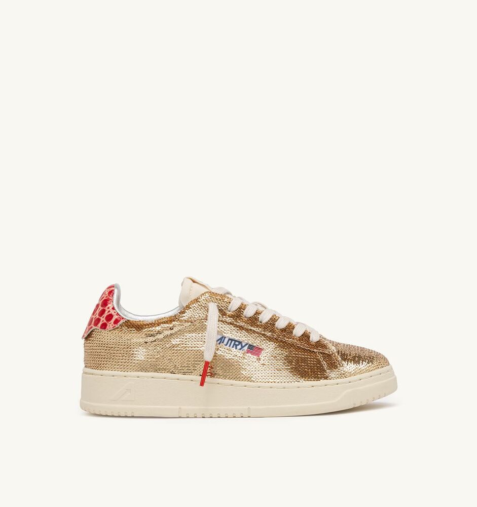 AUTRY - Basket Dallas Sparkling en paillettes Platinium