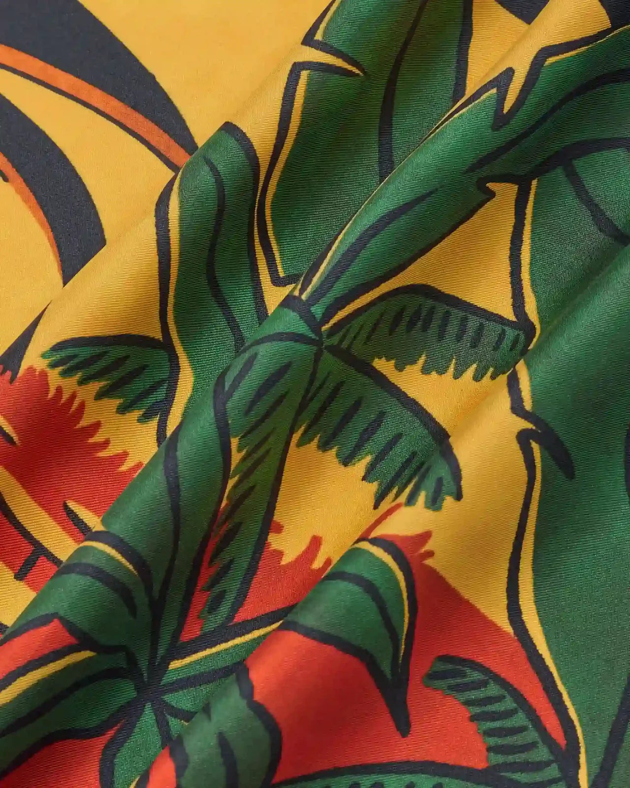 Drôle de Monsieur - Foulard soie Tropicana Bleu Marine