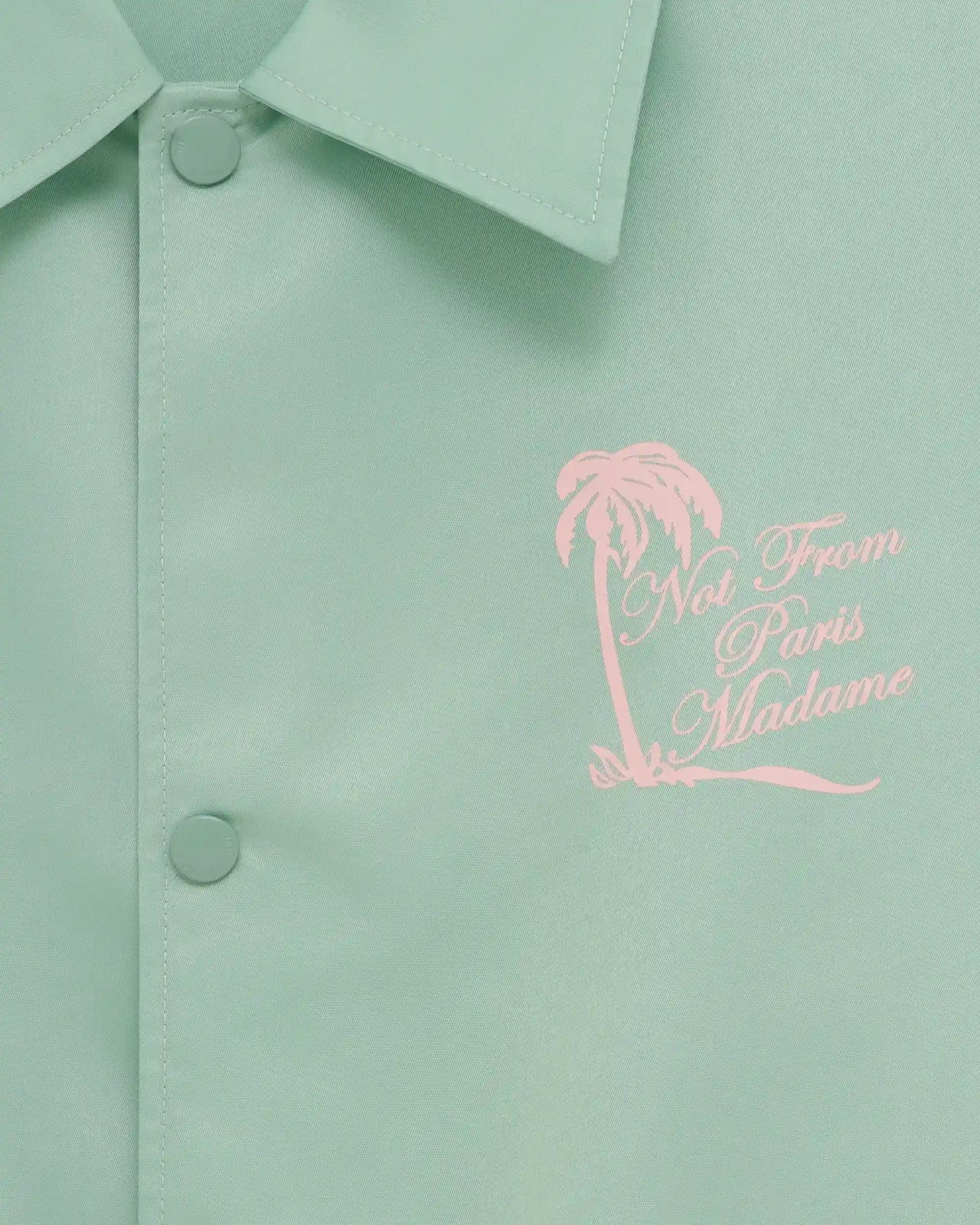Drôle de Monsieur - Veste Slogan Palmiers Vert D'eau