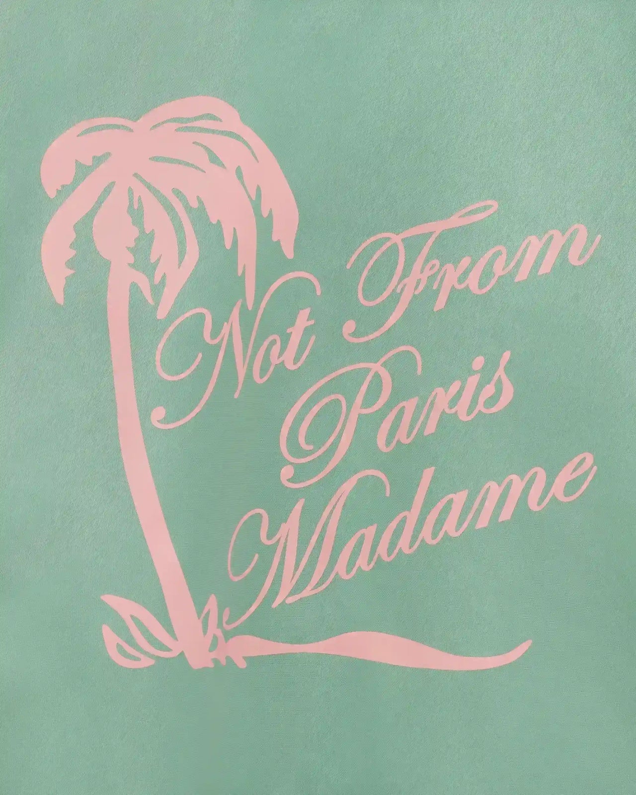 Drôle de Monsieur - Veste Slogan Palmiers Vert D'eau