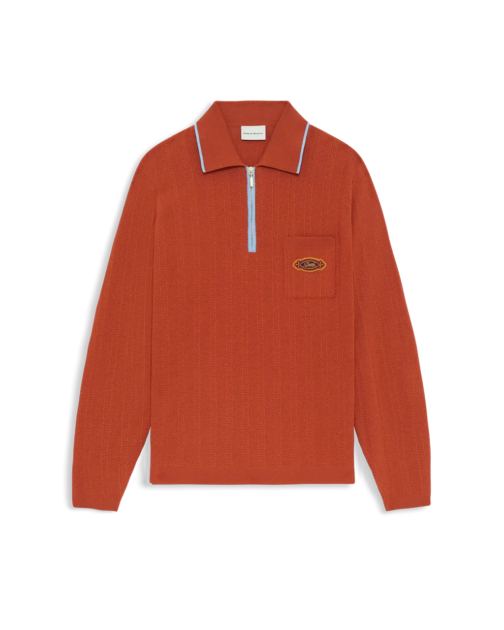 Drôle de Monsieur - Polo Maille Drôle Patch Brique